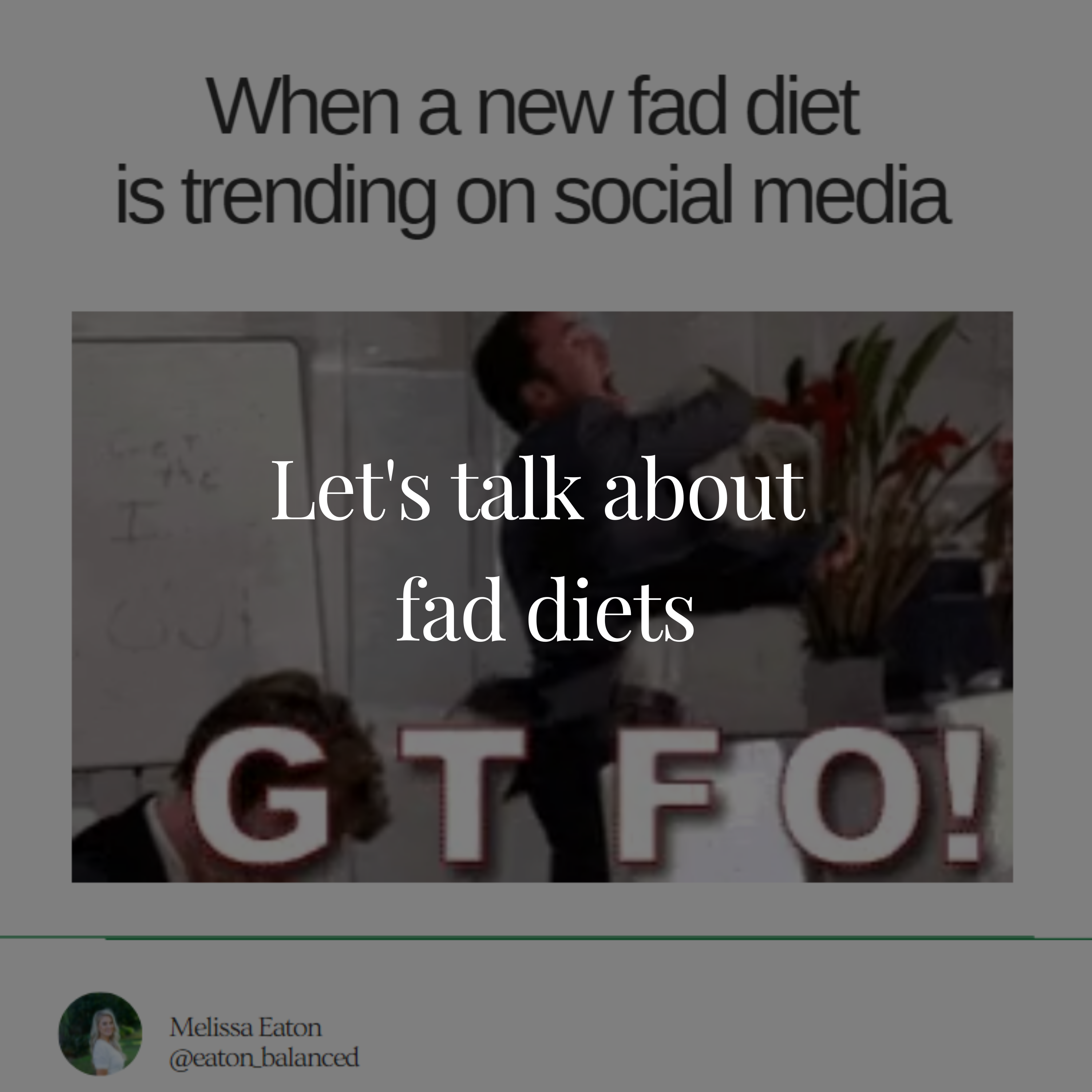 Let's talk about  fad diets